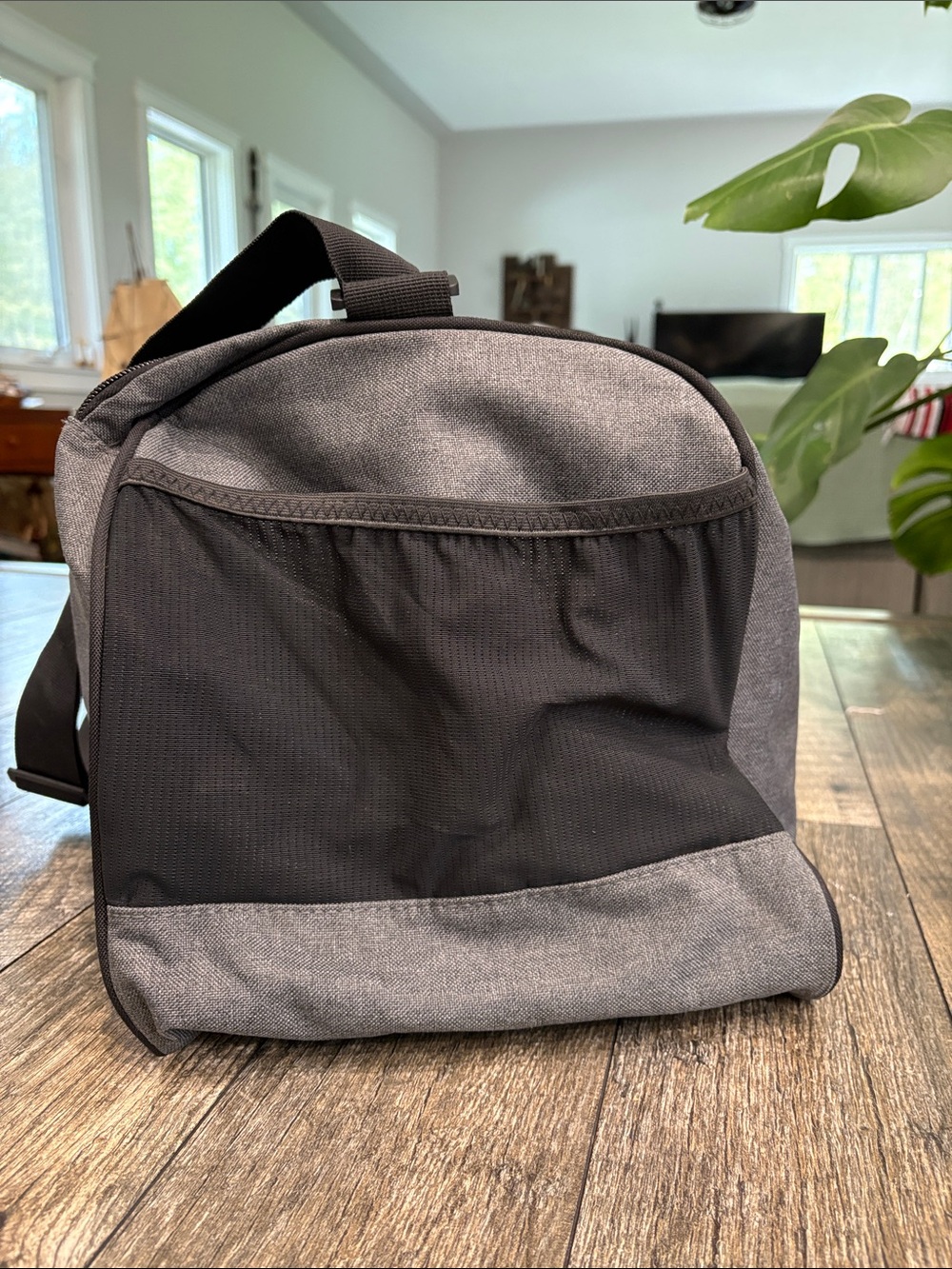 Champion Gray Duffel Bag with Red Accent Logo - Picture 5 of 13